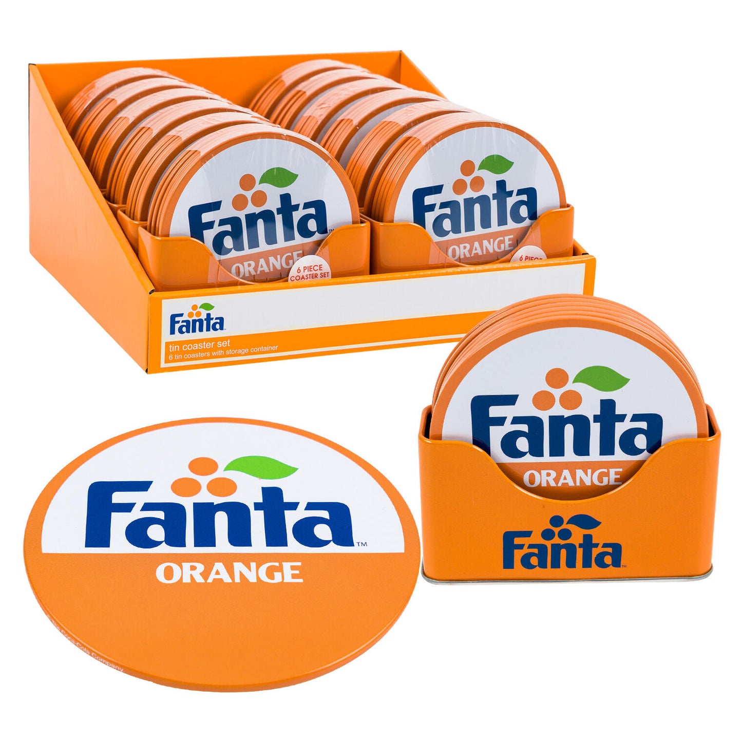 Orange Fanta Coaster Set