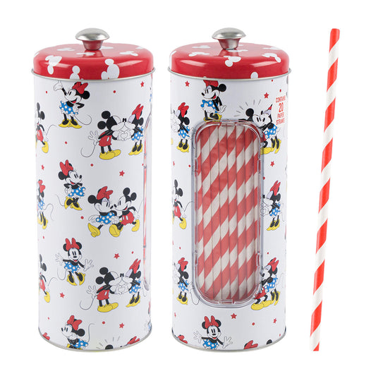 Mickey and Minnie Straw Holder 8.25"H